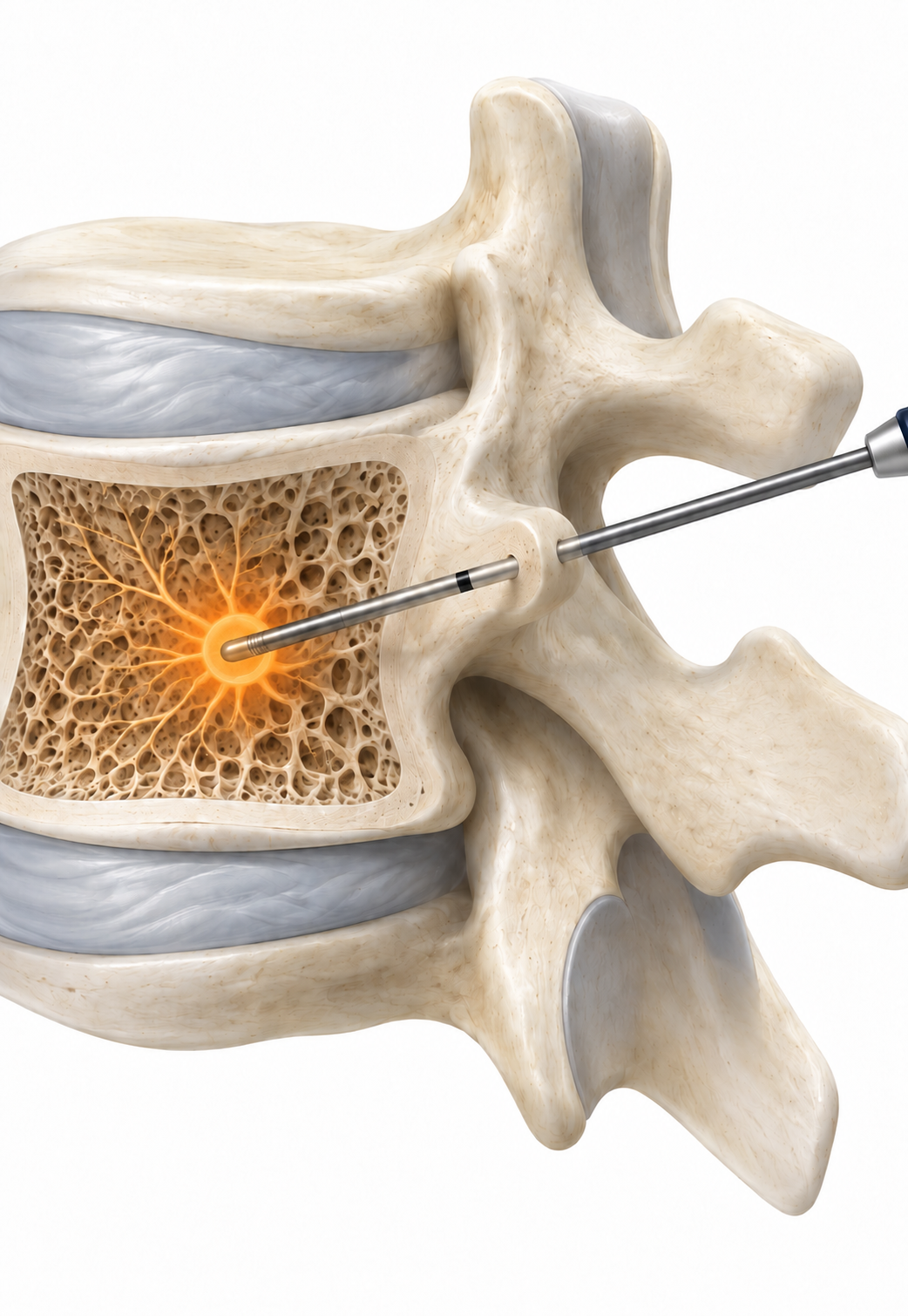 Basivertebral nerve ablation illustration